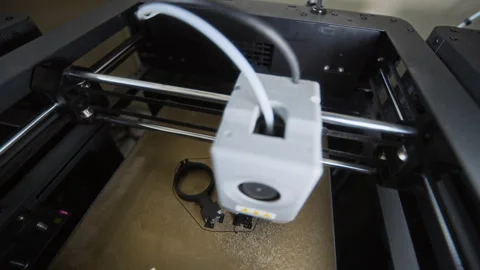 3d Printer Extruding Plastic Parts for Robot Creation 動画素材 343505708