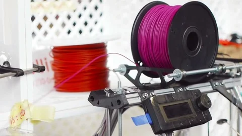 3D printer filament - DIY prototype Stock Footage 76319421
