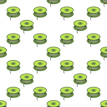 3D Printer Filament vector colored seamless pattern Stock Illustration