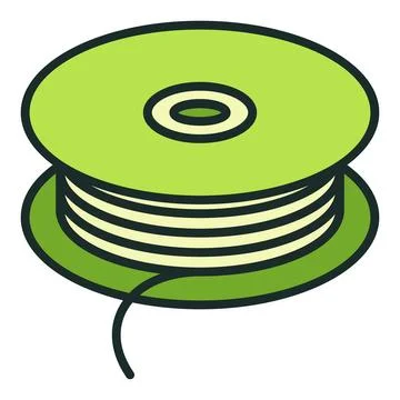 3D Printer Filament vector colored icon or design element Stock Illustration