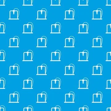 3D printer frame pattern seamless blue Stock Illustration