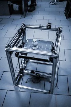 3d printer general plan, 3d printer construction. Automatic three dimensional Stock Photos