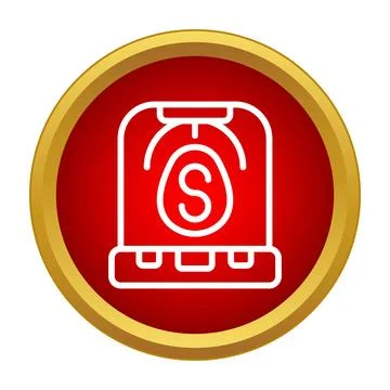 3d printer generating money concept icon Stock Illustration