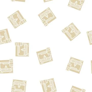 3d printer glyph seamless pattern イラスト素材