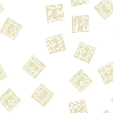 3d printer glyph seamless pattern Illustrazione stock