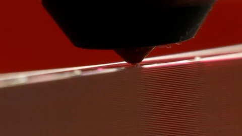 3D printer head macro loop Vídeo Stock 130023313