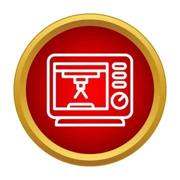 3d printer icon for additive manufacturing technology 스톡 일러스트