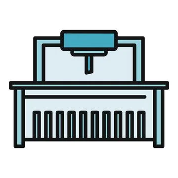 3d printer icon concept for additive manufacturing Stock Illustration