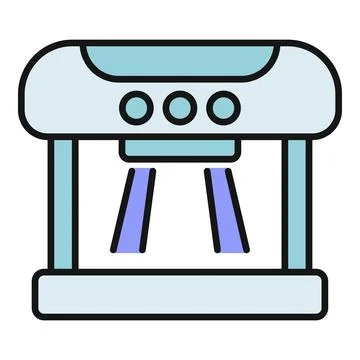 3d printer icon concept creating digital fabrication Stock-Illustration