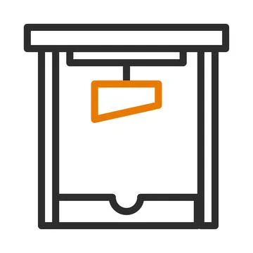 3D printer icon. Concept of modern technology, innovation, and additive man.. Illustrazione stock