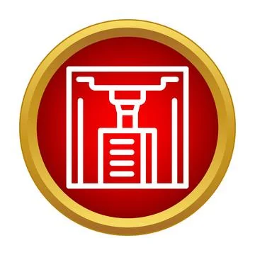3d printer icon creating object manufacturing technology Stock-Illustration