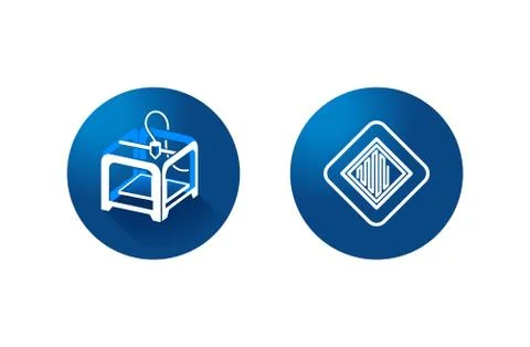 3D printer icon Stock Illustration