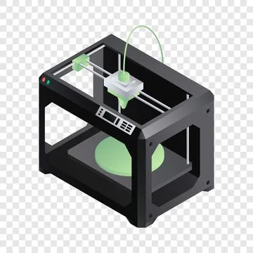 3d printer icon, isometric style Stockillustratie