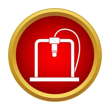 3d printer icon representing additive manufacturing technology 스톡 일러스트