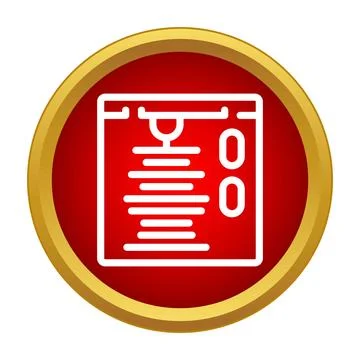 3d printer icon representing additive manufacturing technology Illustrazione stock