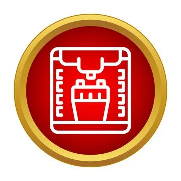 3d printer icon representing additive manufacturing technology 스톡 일러스트