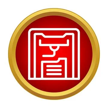 3d printer icon representing additive manufacturing technology 스톡 일러스트