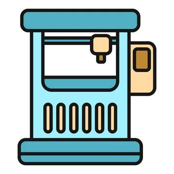 3d printer icon representing additive manufacturing technology Illustration