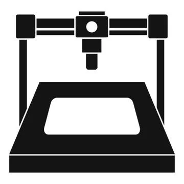 3D printer icon simple Illustrazione stock