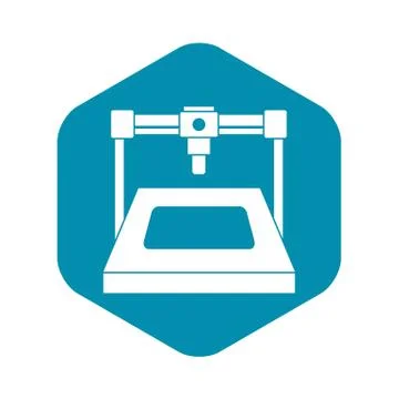 3D printer icon simple Illustrazione stock