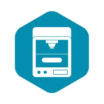 3D printer icon, simple style 스톡 일러스트