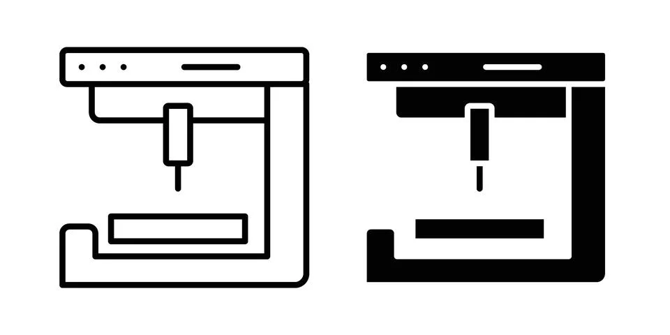 3D printer icon vector design. EPS10 Stock Illustration