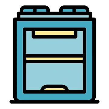 3d printer icon vector flat Stock Illustration