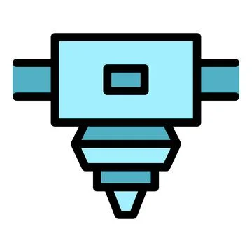 3d printer icon vector flat イラスト素材