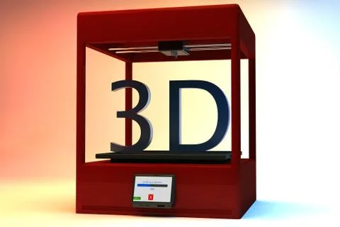 3D Printer  库存插图
