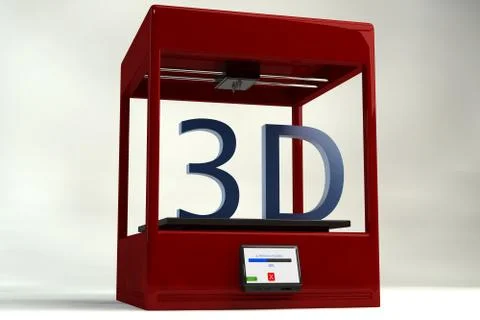 3D Printer  库存插图