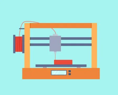 3D printer Stock Illustration