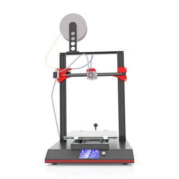 3d printer isolated on white イラスト素材