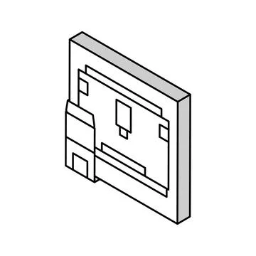 3d printer isometric icon vector illustration Stockillustratie