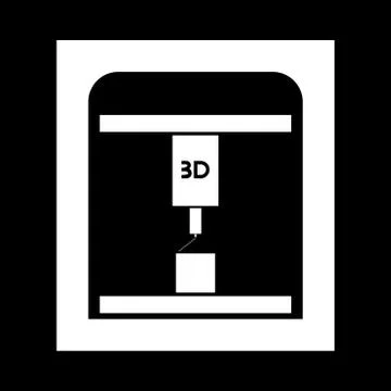 3d printer it is icon . 스톡 일러스트