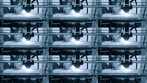 3d printer laser beam burns the pattern close-up on a wooden board Stock Footage 99194631