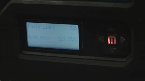 3D Printer LCD Display Percent Complete 4K Video stock 40752120