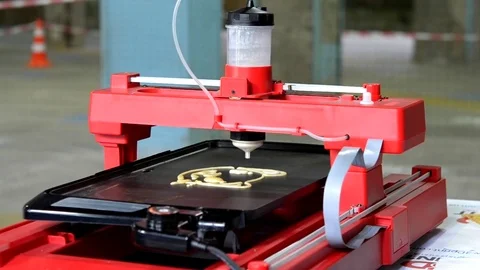 3d printer for liquid test Stock Footage