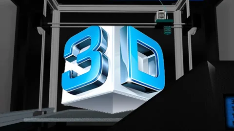 3D PRINTER Logo Reveal Stock After Effects