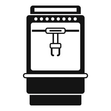 3d printer machine automating modern manufacturing technology Stock Illustration