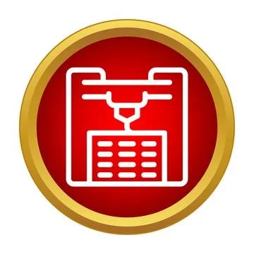 3d printer machine crafting object manufacturing technology Stock Illustration