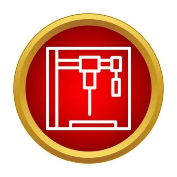 3d printer machine icon representing additive manufacturing technology Stockillustratie