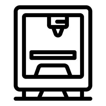 3d printer machine printing a prototype object using modern technology Stock Illustration