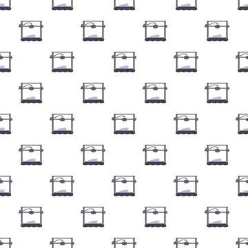 3d printer machine technology seamless repeating pattern Stock Illustration