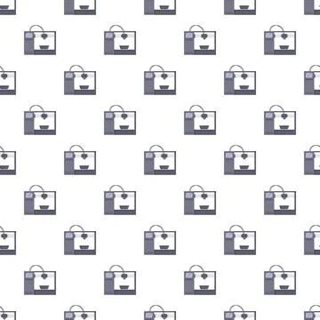 3d printer machines seamless repeating pattern 库存插图