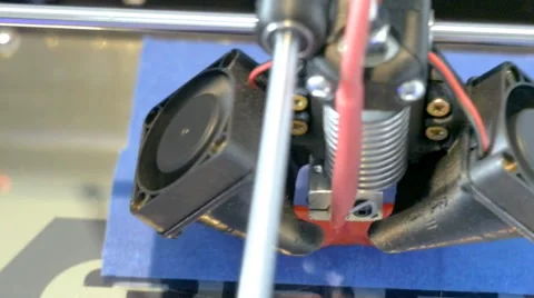 3D printer makes close-up sketch Stock Footage 67610162