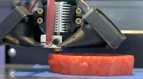 3D printer makes close-up sketch Stock Footage 67610214