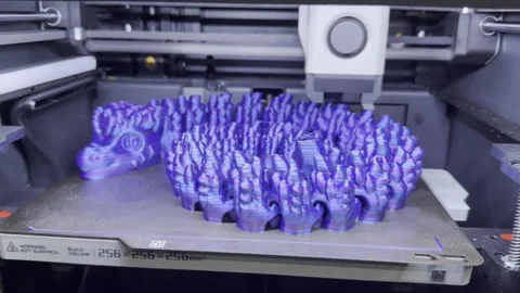 3D Printer Making a Dragon - Printing Process, Design, and Innovation Stock Footage 304290937