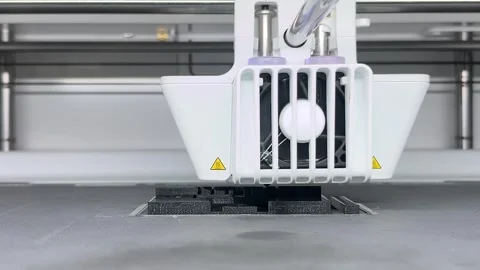 A 3d printer manufactures an industrial component to order Stock Footage 280061835