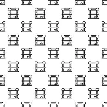 3d printer manufacturing line simple seamless pattern 库存插图