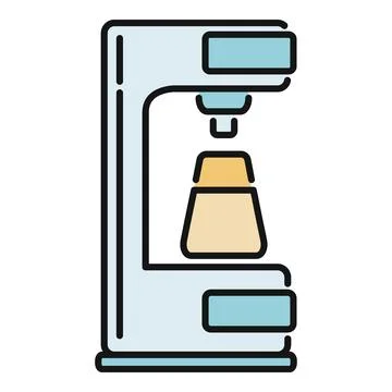 3d printer manufacturing machine technology process icon Stock Illustration
